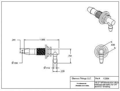 13364 (Reduction Barbed Bulkhead Elbow)