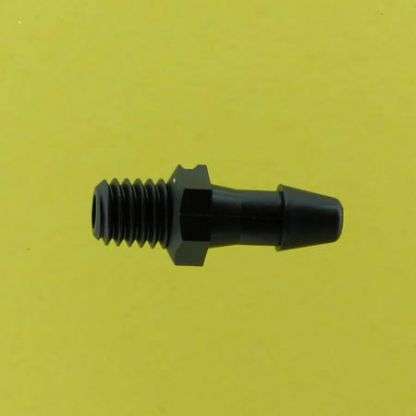 011302 (Adapters - Thread: 10-32 Taper  Barb: 1/8"  Material: Black Nylon)