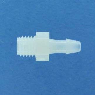 012307 (Adapters - Thread: 1/4"-28 UNF  Barb: 1/8"  Material: Natural Nylon)