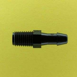 013522 (Adapters - Thread: 1/16" NPT Barb: 3/16" Material: Black Nylon)
