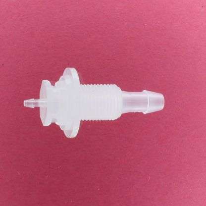 1312105 (Reduction Barbed Bulkheads - Thread: 1/8" NPSM  Barb1: 3/16"  Barb2: 1/16"  Material: Polypropylene)