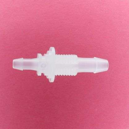 1315505 (Reduction Barbed Bulkheads - Thread: 1/4" NPSM  Barb1: 1/4"  Barb2: 3/16"  Material: Polypropylene)
