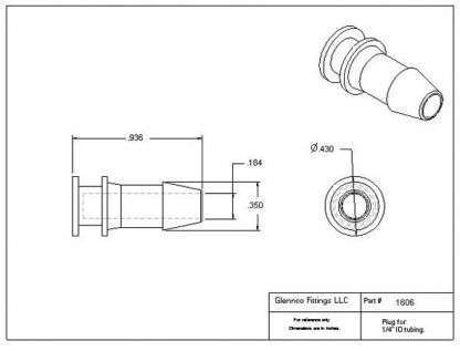 160607 (Tube Plugs - Barb: 1/4"  Material: Natural Nylon)